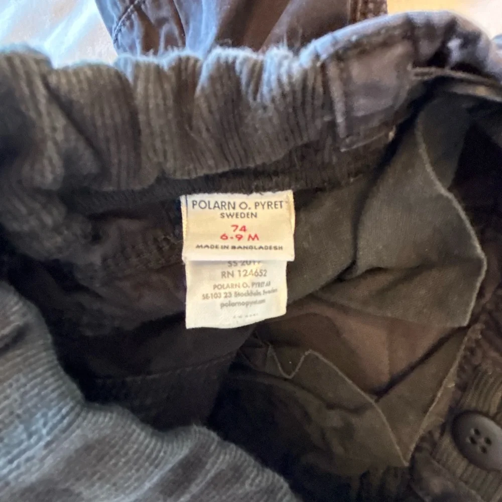Polarn O. Pyret black pants, size 74, 6-9 months